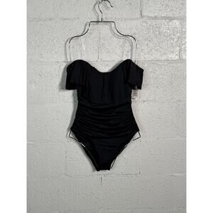 La Blanca Island Goddess Off-The-Shoulder 1Piece Swimsuit black 6